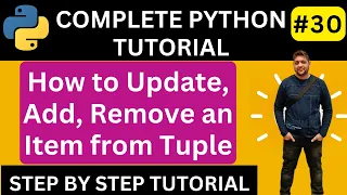 How to Remove an Item from Tuple in Python Python Tuple Python Tutorial