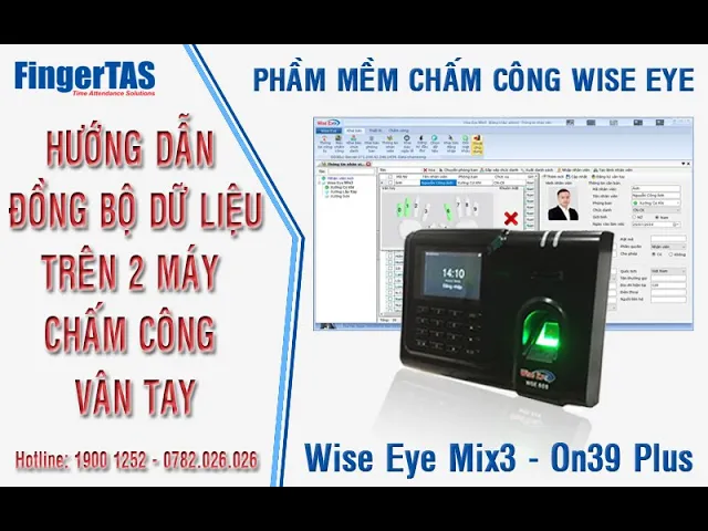 Hướng Dẫn Đồng Bộ Dữ Liệu Vân Tay, Thẻ, Khuôn Mặt Hai Máy Chấm Công Bằng Nhau Trên MIX3 và ON39 Plus