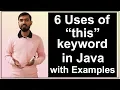 6 Uses of this keyword this keyword in java Hindi