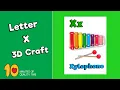 Letter X - 3D Craft