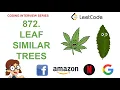 Leaf-Similar Trees Leetcode 872 Amazon Google Facebook interview question