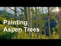 Painting Aspen Trees - oil painting tutorial demonstration