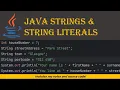 Declaring Java Strings and using String literals Learn Java