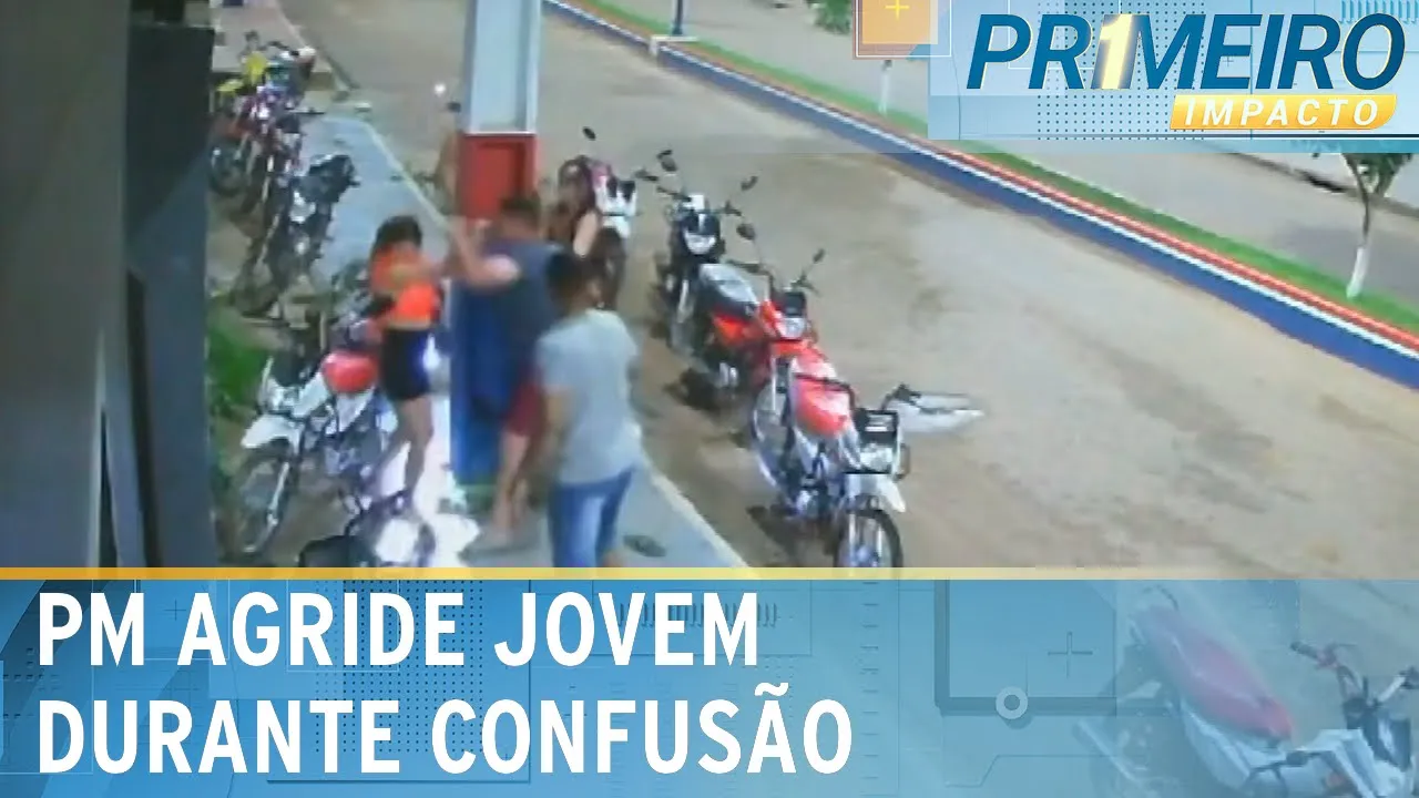 Sargento da PM é flagrado agredindo jovem de 18 anos | Primeiro Impacto (09/11/23)