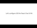 01 How to Send the First Message in Chat UI Kit in React using TypeScript