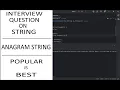 5 Check If Two Strings Are Anagrams in Java String Interview Question