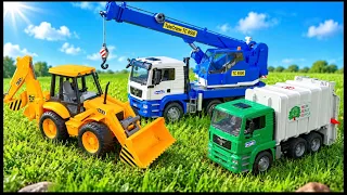 Can the Garbage Truck and Police Jeep Save the Day? Toy Fun!