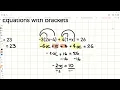 Solving linear equations with brackets