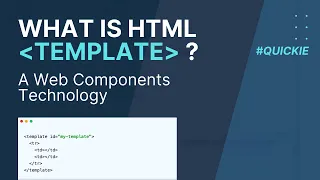 4mins HTML Template Tag - Learn the Web Components Technology