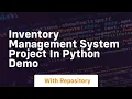 Inventory management system project in python demo