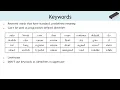 Identifiers keywords in C