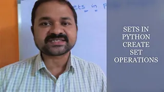 SETS IN PYTHON PART1 CREATE SET BASIC OPERATIONS PYTHON PROGRAMMING