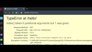 TypeError index takes 0 positional arguments but 1 was given Django Error Python Aryadrj