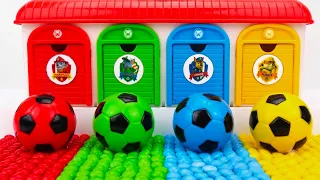 ASMR Garage | How I Made 6 Soccer Color Balls Spider Man Doors Magic Garage Ful Sound ASMR