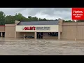 Strip Mall Engulfed By Water As Indiana Faces Major Floods