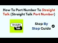 How To Port Number To Straight Talk Straight Talk Port Number