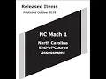 Math 1 EOC Review Questions 1-15