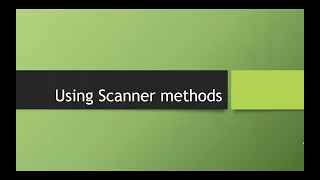 Using Scanner Methods in Java pt 1