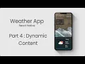 Dynamically loading weather data from OpenWeatherMap API Weather App in React Native Part 4