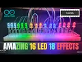 Arduino 74hc595 16 led with 18 effects arduino led projects