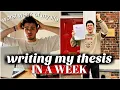 I WROTE MY FINAL YEAR DISSERTATION IN A WEEK and it was stressful