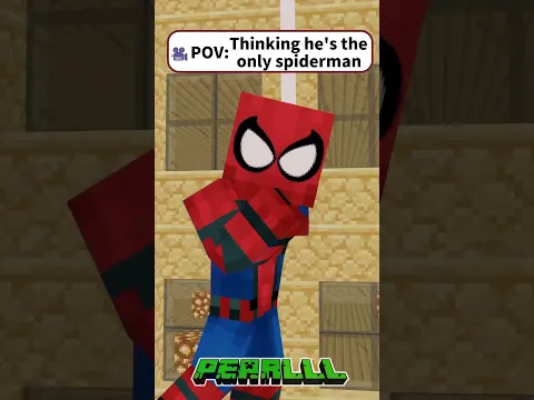 JJ Spiderman 🕷️ Thinking he's the only spiderman - MAIZEN Minecraft Animation #shorts