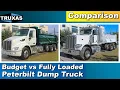 Comparison Budget vs Fully Loaded Peterbilt Dump Truck