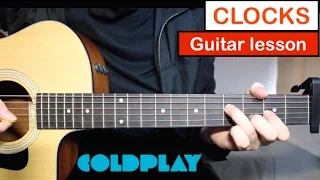 Coldplay - Clocks Guitar Lesson Tutorial Chords Intro