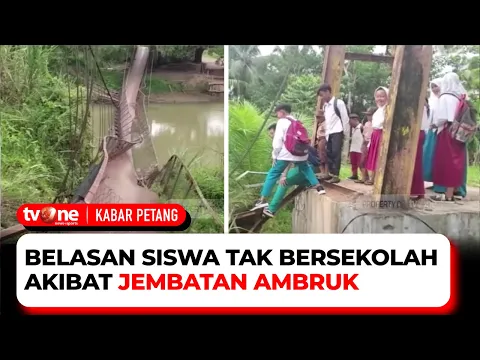 Jembatan Penghubung Antar Kecamatan Ambruk, Akses Siswa ke Sekolah di Pandeglang Terhambat