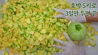 둥근 호박 보이시면 무조건 사 오세요! 3일만 두면 평생 써먹는 호박장 탄생
