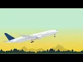 Background animation of airplane taking off