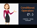 Conditional Operator in C Ternary Operator with examples Code Era