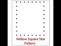 C Program Print Hollow Square Star Pattern