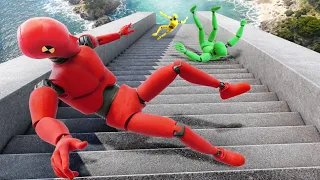 GTA 5 Crash Test Dummy Epic Long Stairs Jumps and Ragdolls!