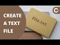 Create a text file in C file processing