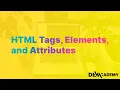 Learn HTML CSS - HTML Tags Elements and Attributes