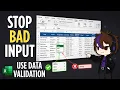 Excel Stop Bad Data Entries with Data Validation