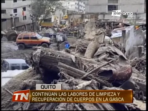 Continúa labores de limpieza y recuperación de cuerpos en La Gasca