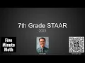 2023 7th Grade STAAR from Five Minute Math