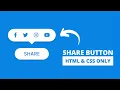 Share Button Tooltip using HTML CSS Social Media Icons