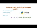Python programming operations Tutorial 7