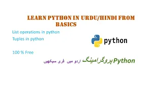 Python programming operations Tutorial 7