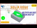 solid edge multiple path and cross section sweep cut solid edge tutorial
