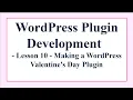 2 10 Making a WordPress Valentine s Day Plugin - Adding Our Animation to our widget