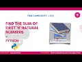 python program to find sum of first n natural numbers