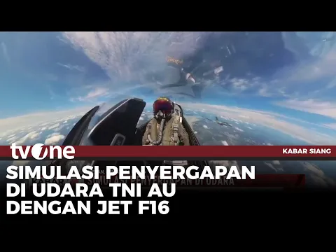TNI AU Adakan Simulasi Penyergapan di Udara Menggunakan Jet F16