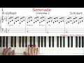 SERENADE SCHUBERT easy СЕРЕНАДА ШУБЕРТ ЛЕГКАЯ ВЕРСИЯ НА ПИАНИНО PIANO Очень красивая мелодия Simple