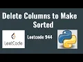 Leetcode 944 Delete Columns to Make Sorted