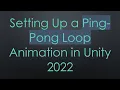 Setting Up a Ping-Pong Loop Animation in Unity 2022