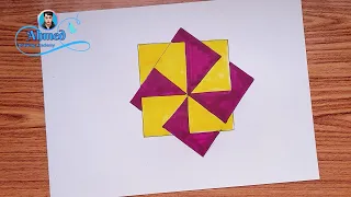 رسم زخرفة بالتضاد اللوني 